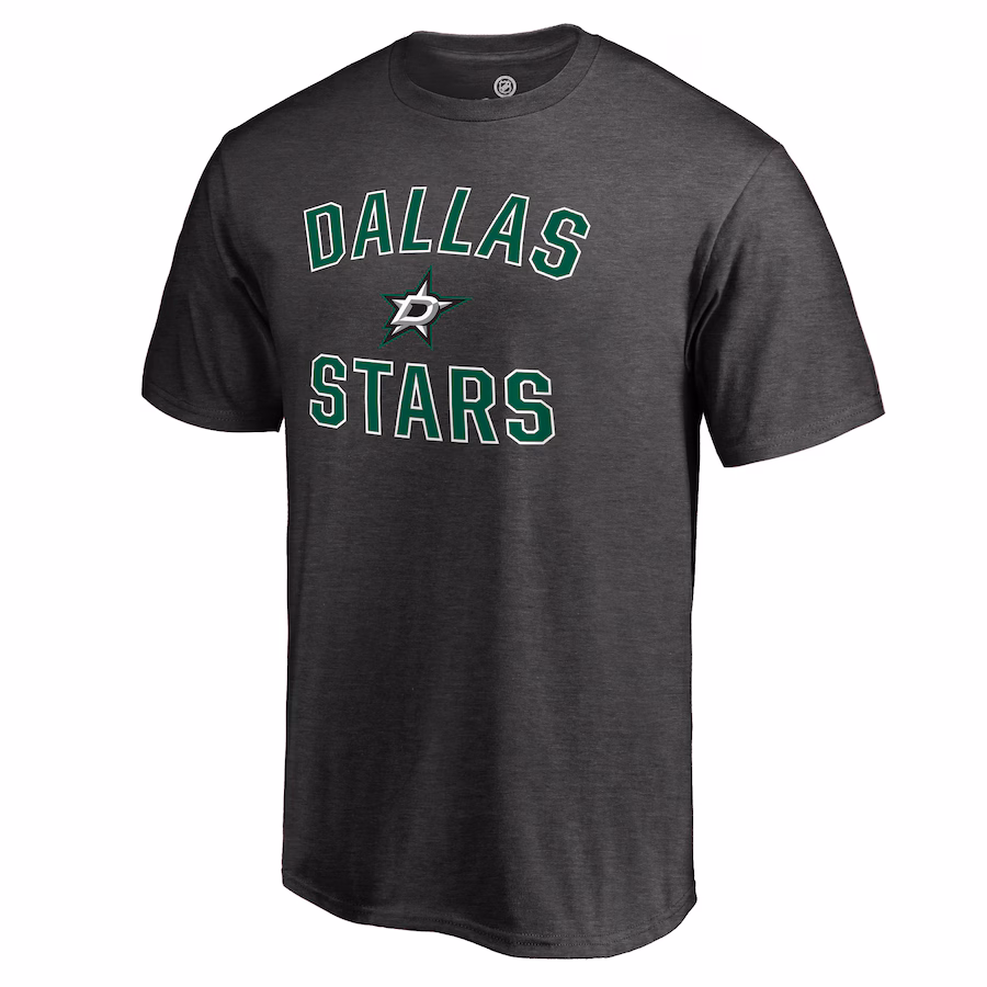 Men's Dallas Stars Heathered Gray Victory Arch T-Shirt - ujerseystore
