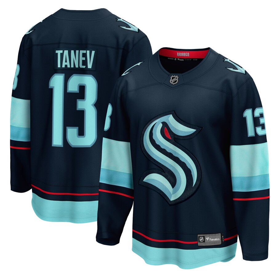 Men's Seattle Kraken Brandon Tanev Fanatics Branded Deep Sea Blue Home Premier Breakaway Player Jersey - ujerseystore