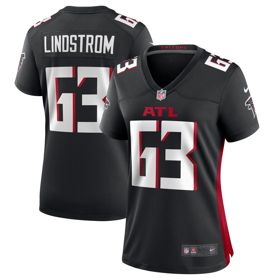 Women's Atlanta Falcons Chris Lindstrom Nike  Black Team Game Jersey - ujerseystore