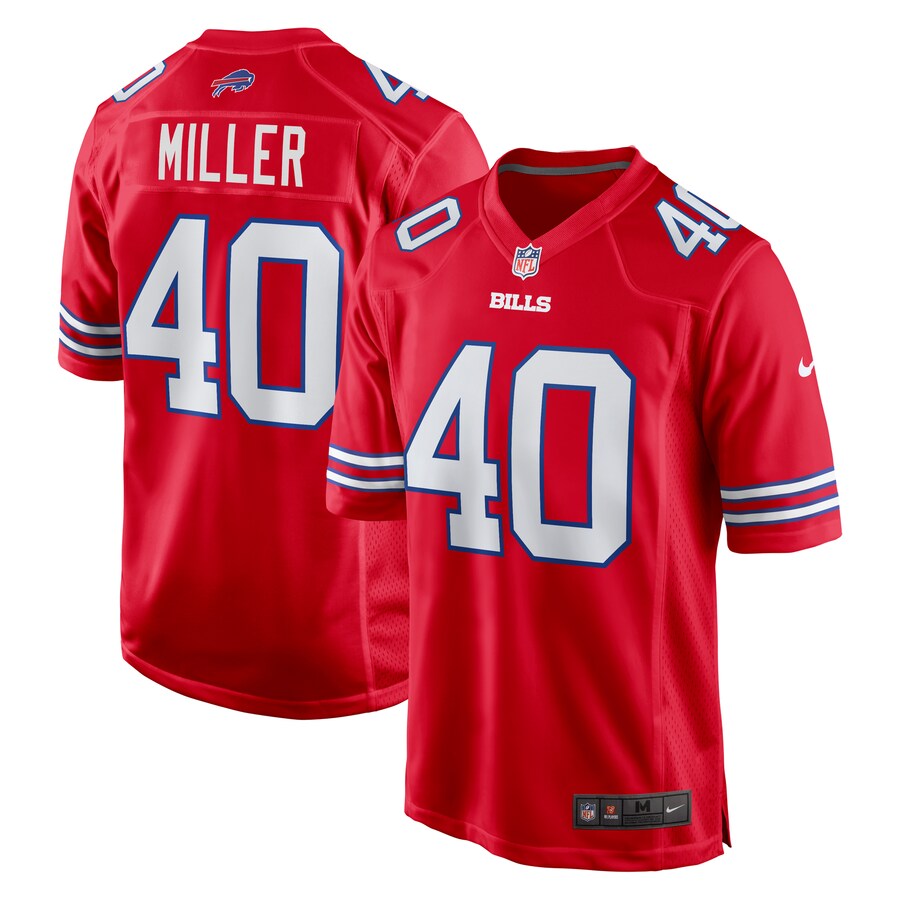 Men's Buffalo Bills Von Miller Nike Red Alternate Game Jersey - ujerseystore