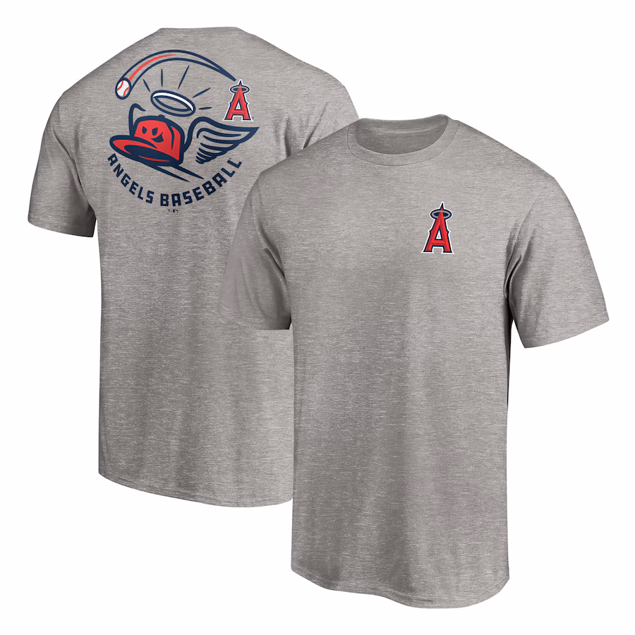 Men's Los Angeles Angels Heather Gray Cappy T-Shirt - ujerseystore