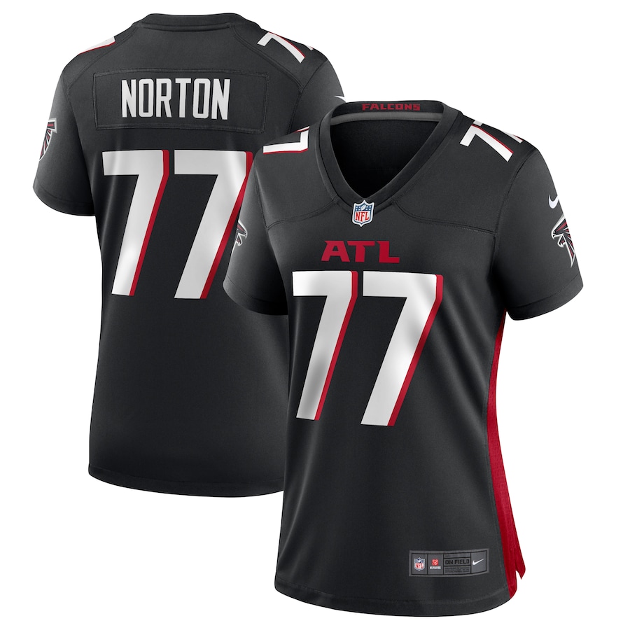 Women's Atlanta Falcons Storm Norton Nike  Black  Game Jersey - ujerseystore