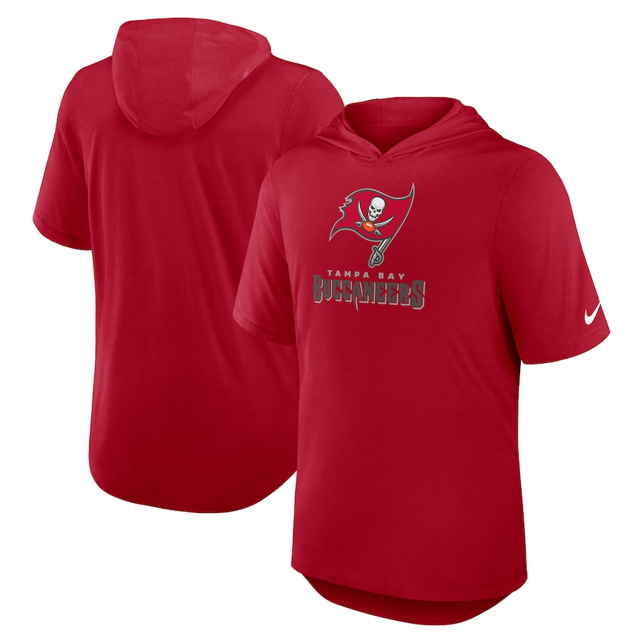 Men's Tampa Bay Buccaneers Nike Red Lockup Tri-Blend Hoodie T-Shirt - ujerseystore