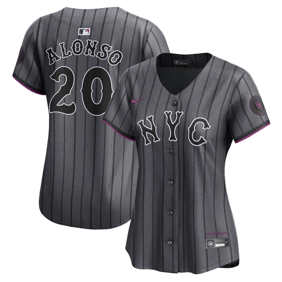 Women's New York Mets Pete Alonso Nike Graphite 2024 City Connect Limited Player Jersey - ujerseystore