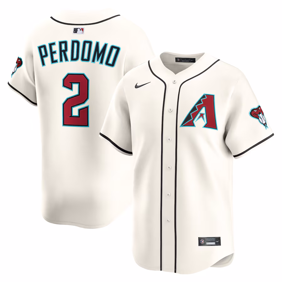 Men's Arizona Diamondbacks Geraldo Perdomo Nike Cream Alternate Limited Player Jersey - ujerseystore