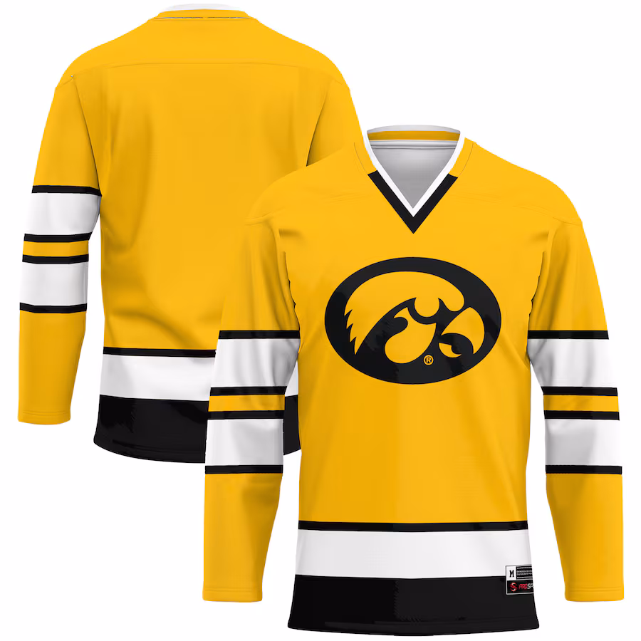 Men's GameDay Greats Gold Iowa Hawkeyes Hockey Jersey - ujerseystore