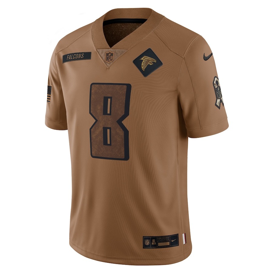 Men's Atlanta Falcons Kyle Pitts Nike Brown 2023 Salute To Service Limited Jersey - ujerseystore