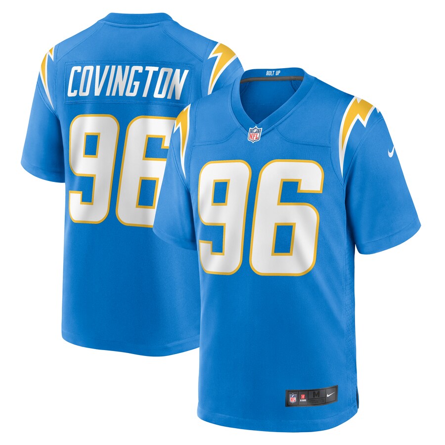 Men's Los Angeles Chargers Christian Covington Nike  Powder Blue Team Game Jersey - ujerseystore