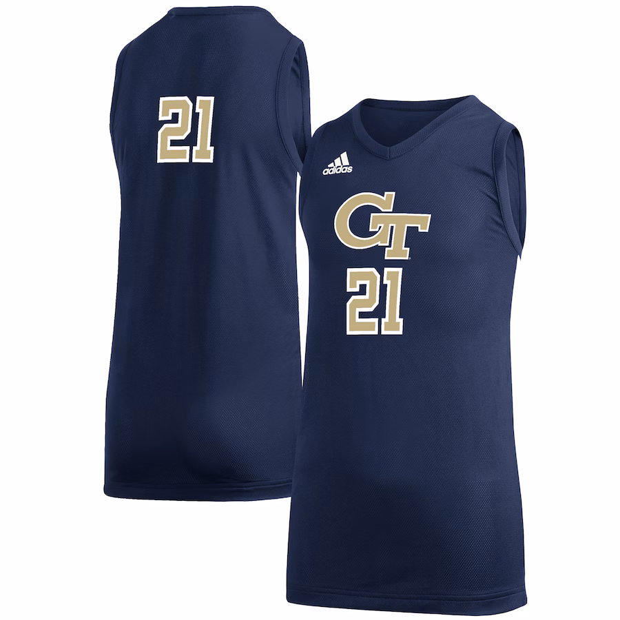 #21 Georgia Tech Yellow Jackets adidas Youth Game Jersey - Navy - ujerseystore