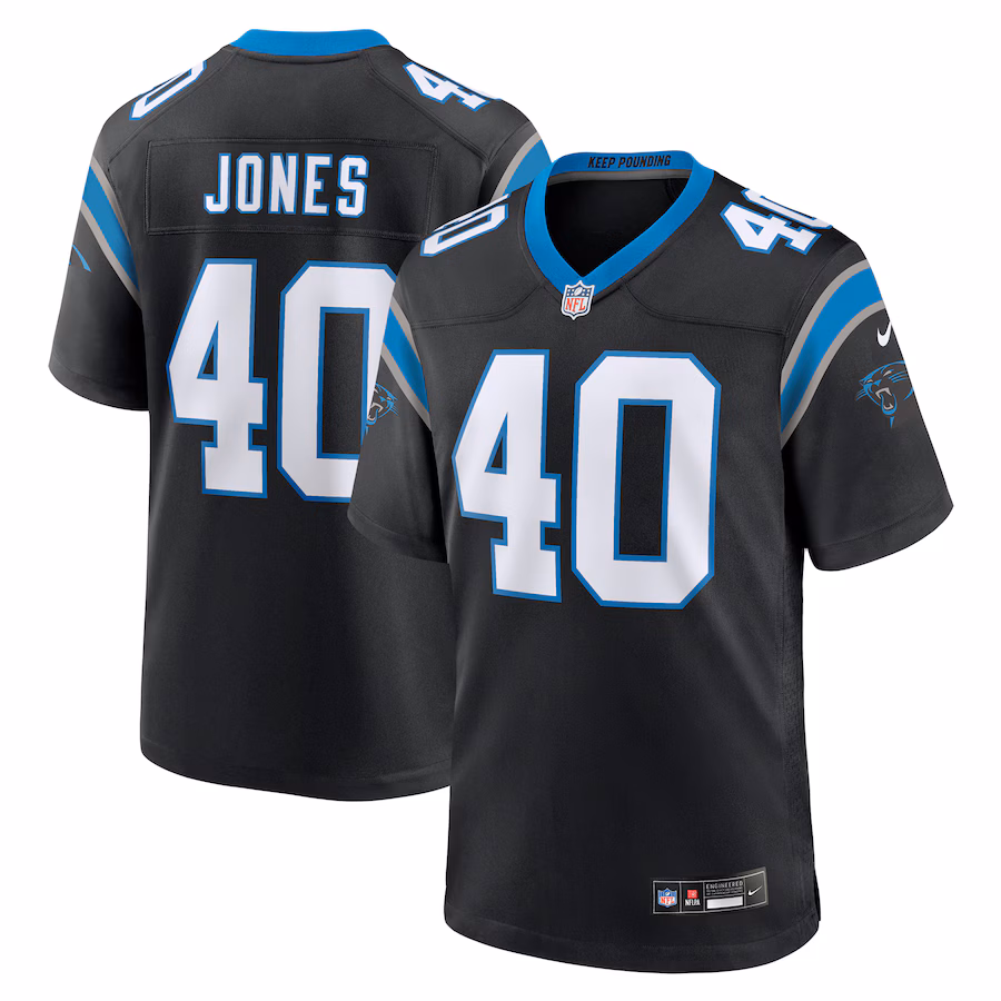 Men's Carolina Panthers Deion Jones Nike  Black  Game Jersey - ujerseystore