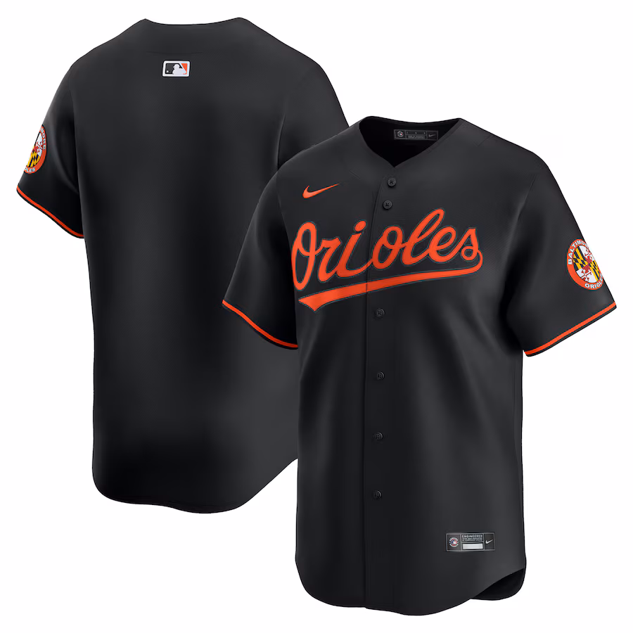 Men's Baltimore Orioles Nike Limited Black Alternate Blank Replica Jersey - ujerseystore