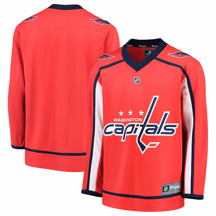 Youth Washington Capitals Fanatics Red Home Replica Blank Jersey - ujerseystore