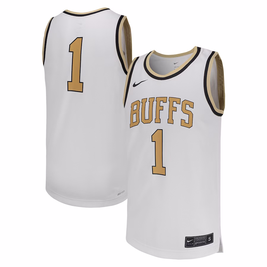 #1 Colorado Buffaloes Nike Replica Basketball Jersey - White - ujerseystore