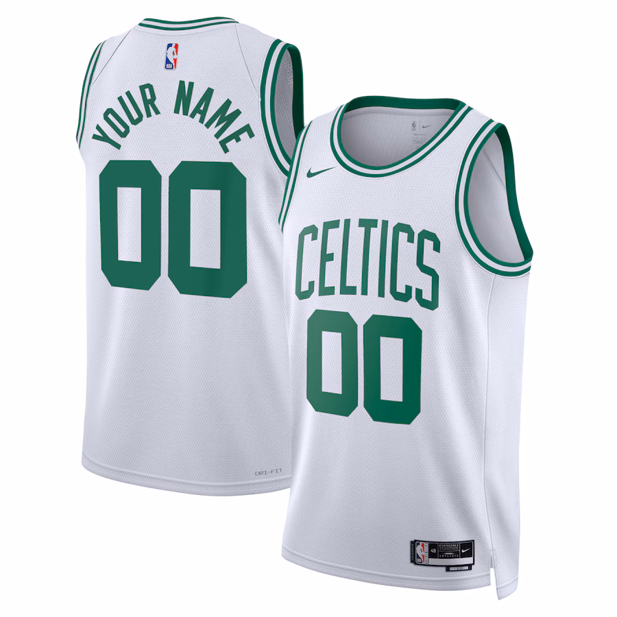 Unisex Boston Celtics Nike White Swingman Custom Jersey - Association Edition - ujerseystore