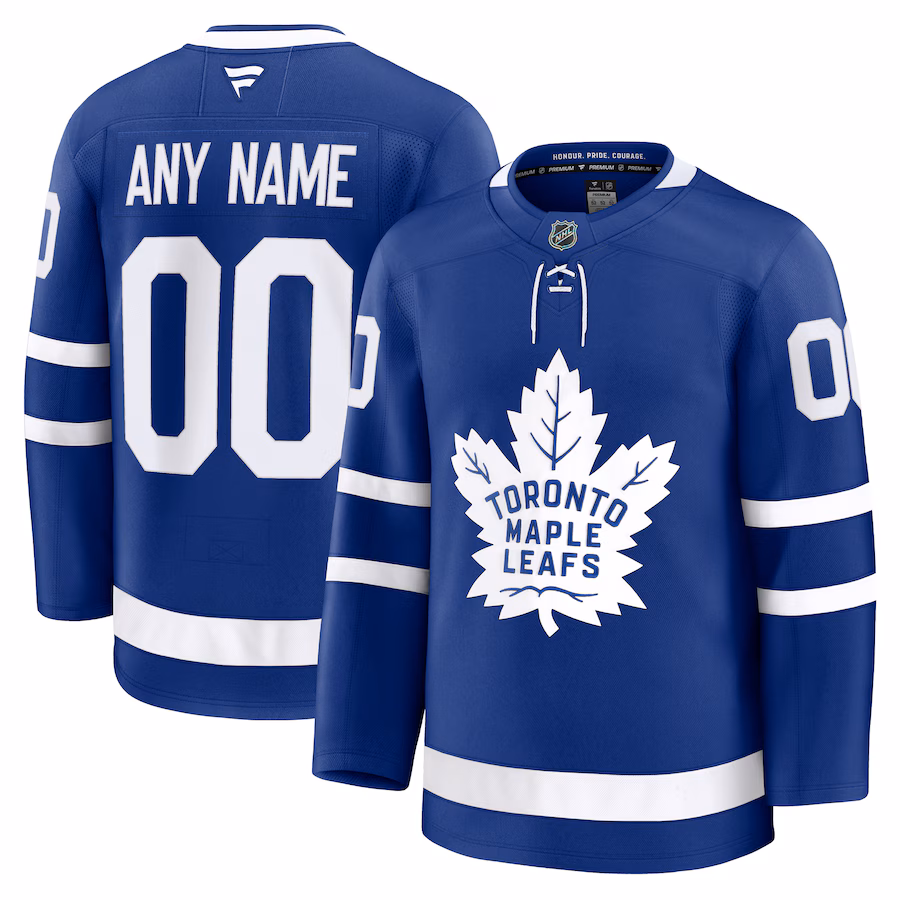 Men's Toronto Maple Leafs Fanatics Blue Home Premium Custom Jersey - ujerseystore