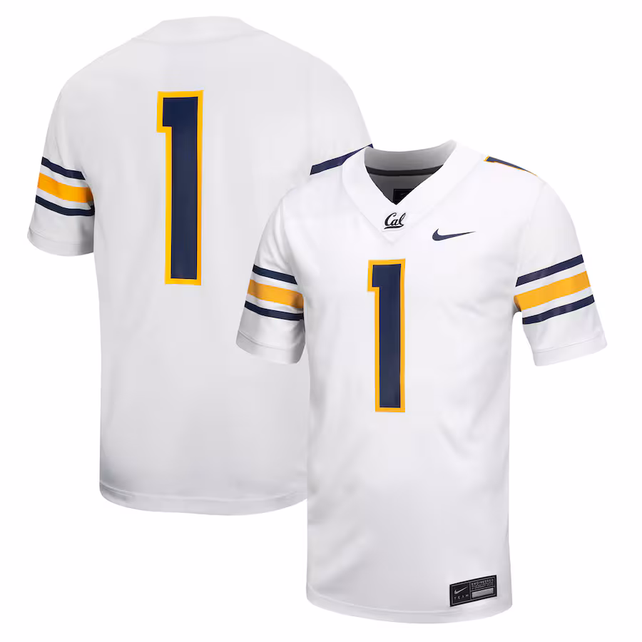 Men's Nike #1 White Cal Bears Untouchable Football Jersey - ujerseystore