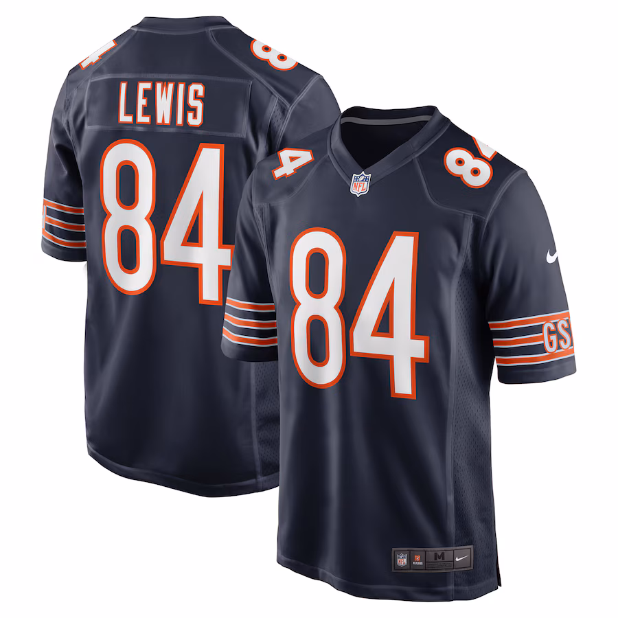 Men's Chicago Bears Marcedes Lewis Nike Navy Game Jersey - ujerseystore