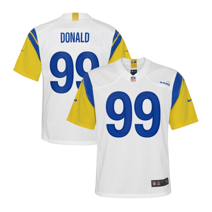 Youth Los Angeles Rams Aaron Donald Nike White Game Jersey - ujerseystore