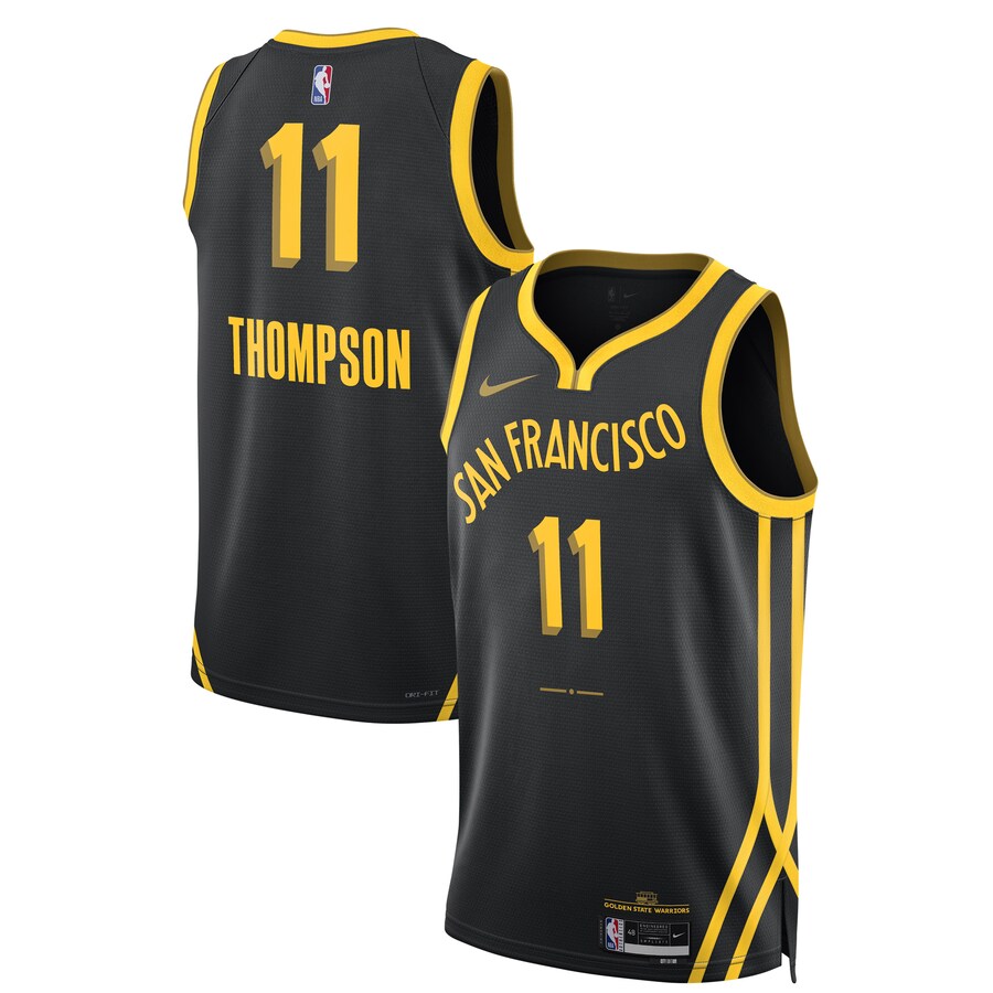 Unisex Golden State Warriors Klay Thompson Nike Black 2023/24 Swingman Jersey - City Edition - ujerseystore