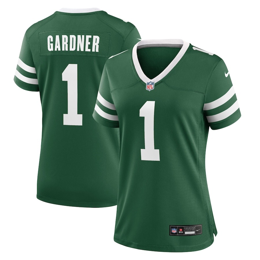 Women's New York Jets Ahmad Sauce Gardner Nike Legacy Green Game Jersey - ujerseystore