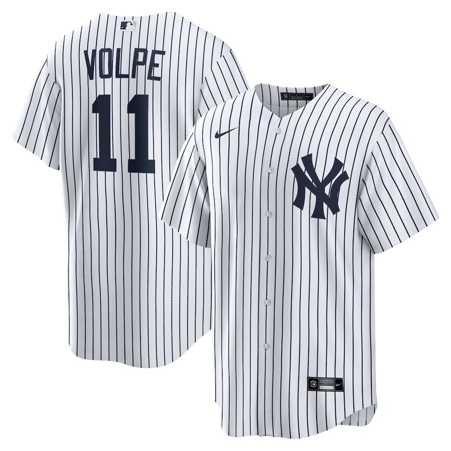 Men's New York Yankees Anthony Volpe Nike White Home Replica Player Jersey - ujerseystore