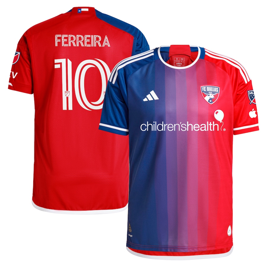 Men's FC Dallas Jesus Ferreira adidas Navy 2024 After Burner Authentic Player Jersey - ujerseystore