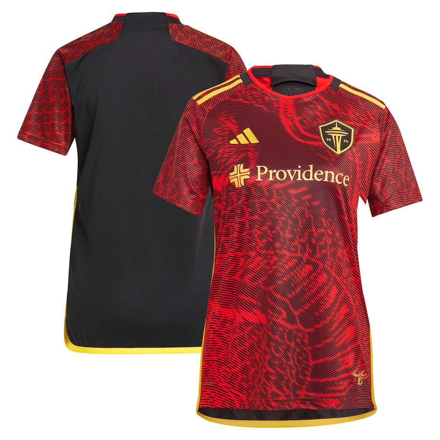 Women's Seattle Sounders FC  adidas Red 2024 The Bruce Lee Kit Replica Jersey - ujerseystore