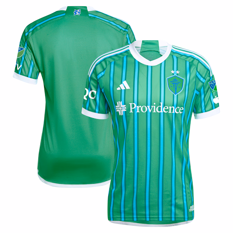 Men's Seattle Sounders FC  adidas Green 2024 The Anniversary Kit Authentic Jersey - ujerseystore
