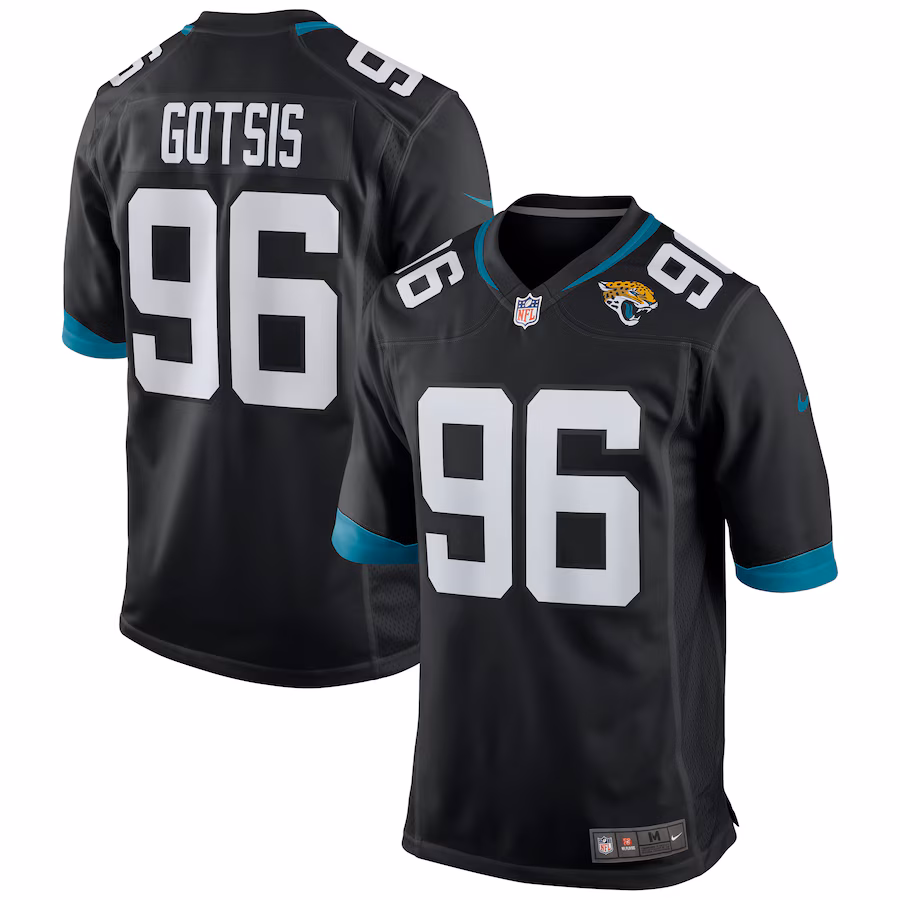 Men's Jacksonville Jaguars Adam Gotsis Nike Black Game Jersey - ujerseystore