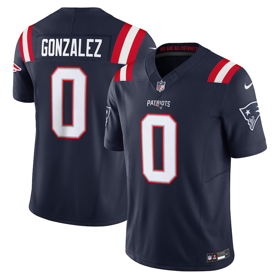 Men's New England Patriots Christian Gonzalez Nike Navy Vapor F.U.S.E. Limited Jersey - ujerseystore