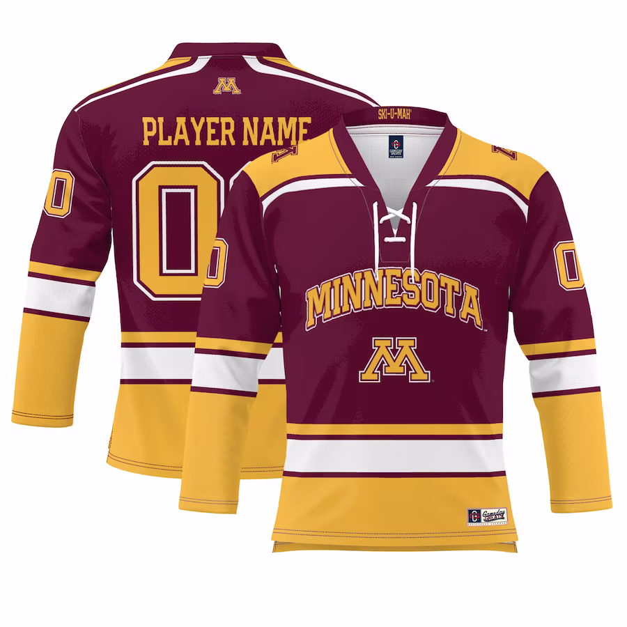 Minnesota Golden Gophers GameDay Greats NIL Pick-A-Player Hockey Jersey - Maroon - ujerseystore