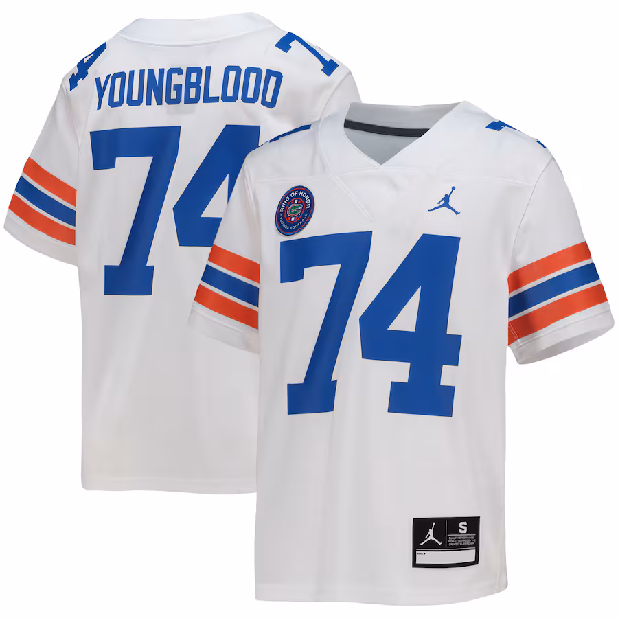 Youth Jordan Brand Jack Youngblood White Florida Gators Alumni Jersey - ujerseystore