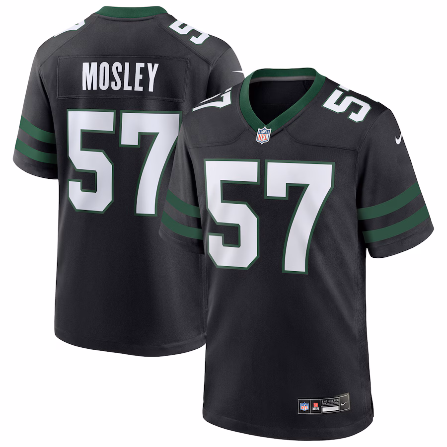 Men's New York Jets C.J. Mosley Nike Legacy Black Alternate Game Jersey - ujerseystore