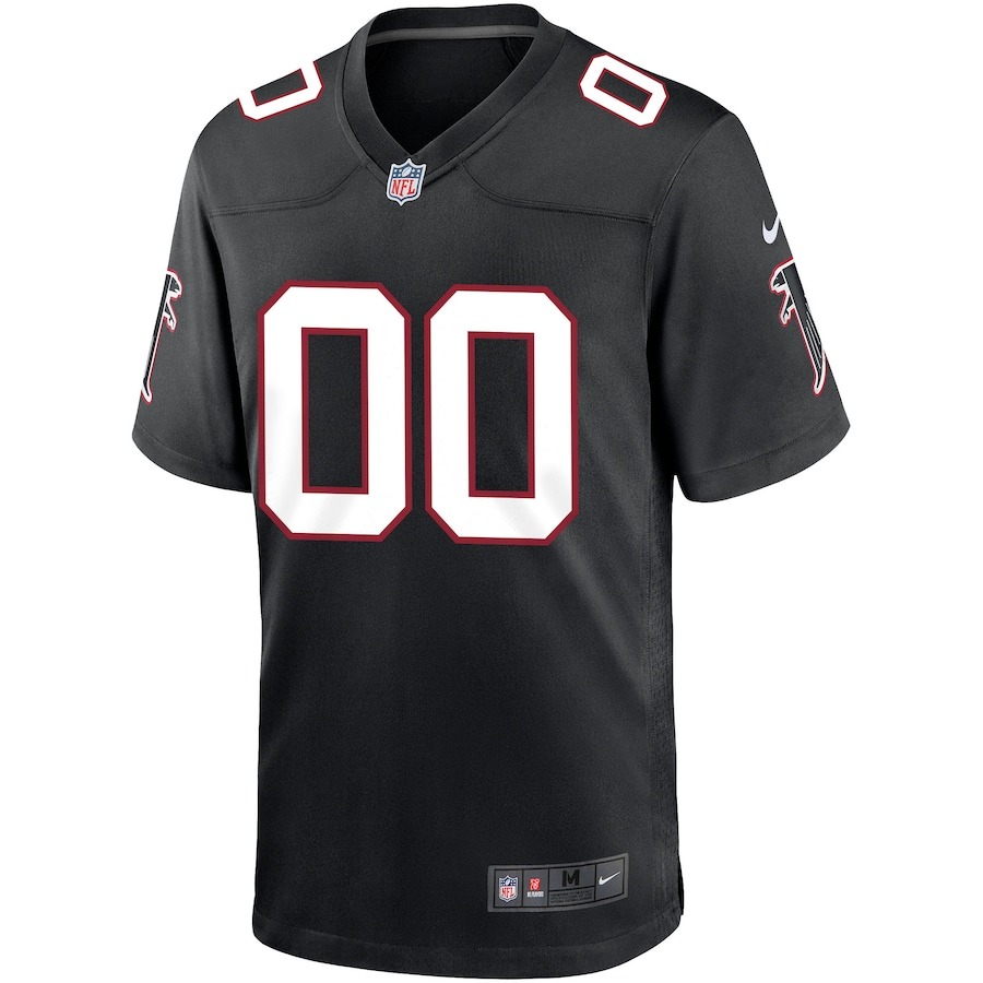 Men's Atlanta Falcons Nike Black Throwback Custom Game Jersey - ujerseystore