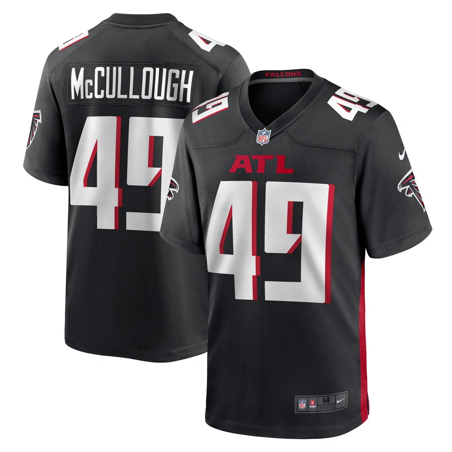 Men's Atlanta Falcons Liam McCullough Nike  Black Team Game Jersey - ujerseystore