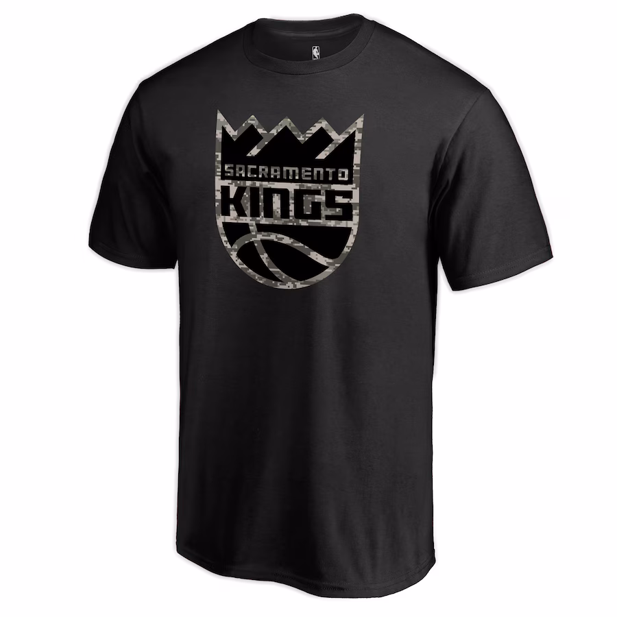 Men's Sacramento Kings Black Cloak Camo T-Shirt - ujerseystore