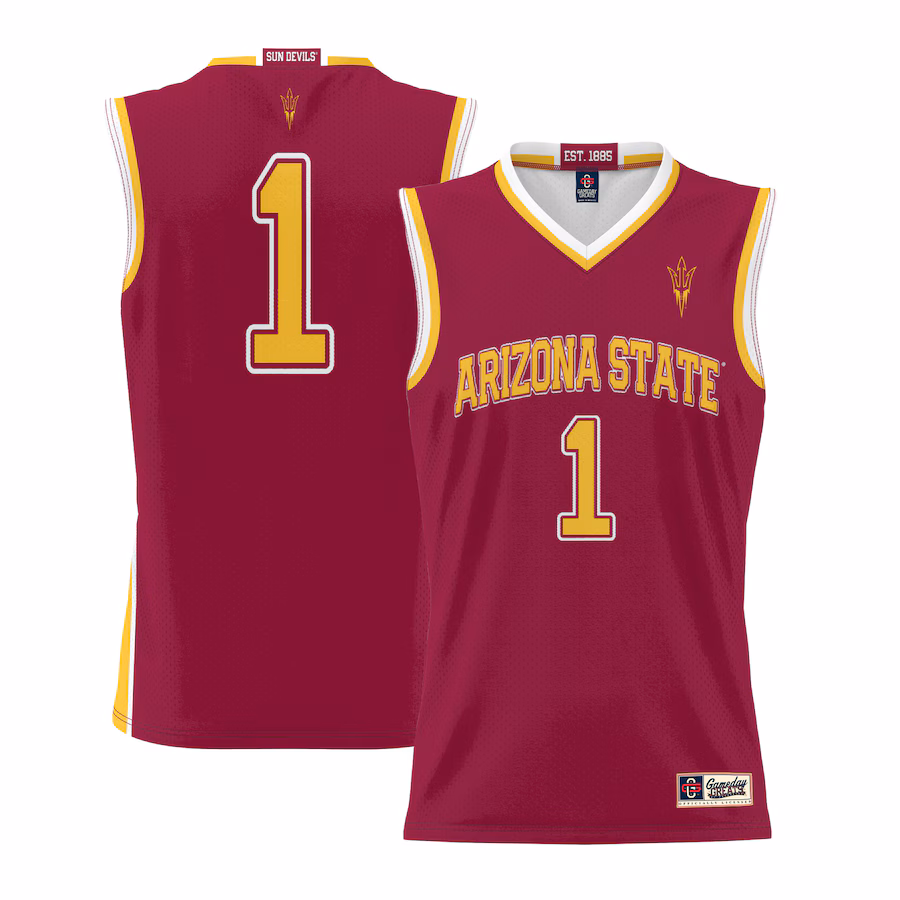 #70 Arizona State Sun Devils GameDay Greats Unisex Lightweight Basketball Jersey - Maroon - ujerseystore
