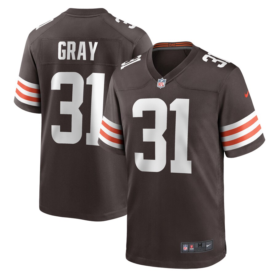 Men's Cleveland Browns Vincent Gray Nike  Brown Team Game Jersey - ujerseystore