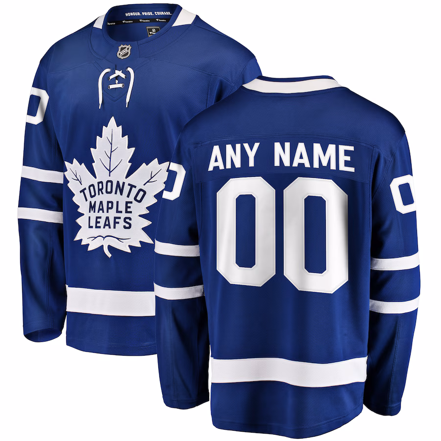 Men's Toronto Maple Leafs Fanatics Blue Home Breakaway Custom Jersey - ujerseystore