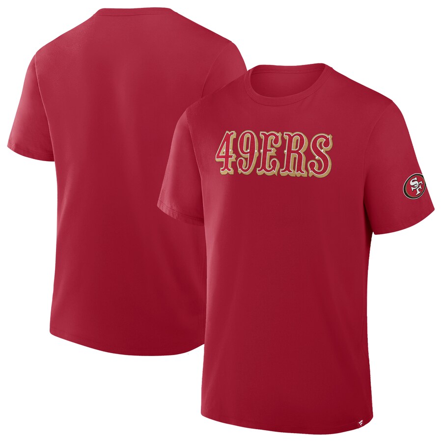 Men's San Francisco 49ers  Fanatics Scarlet Legacy Cotton T-Shirt - ujerseystore