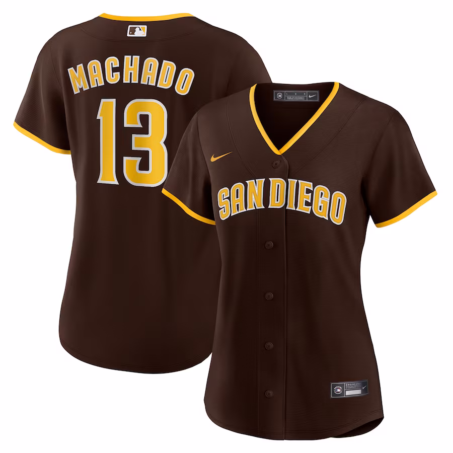 Women's San Diego Padres Manny Machado Nike Brown Road Replica Player Jersey - ujerseystore