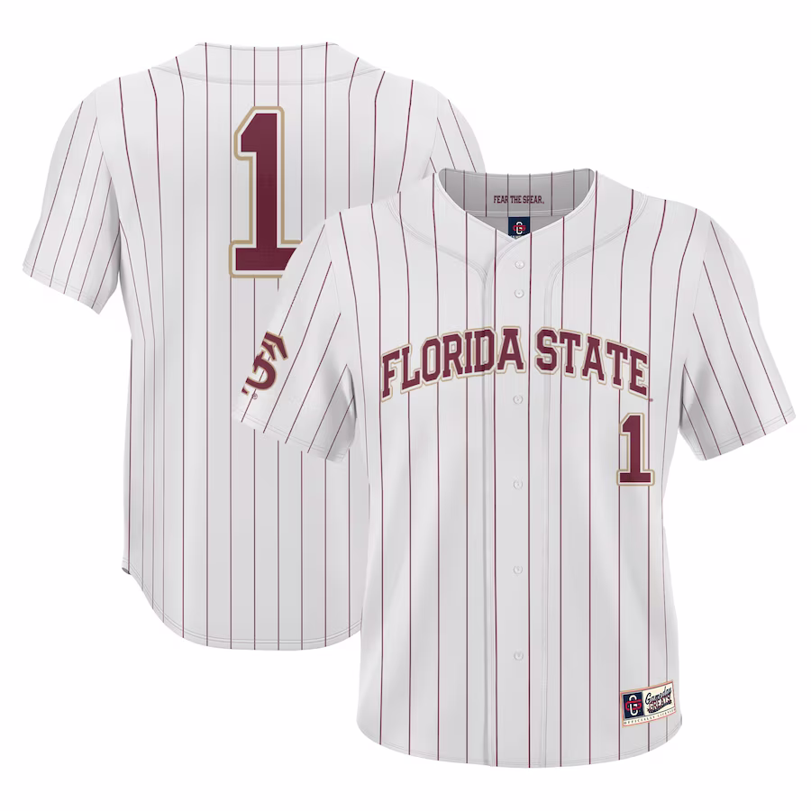 #1 Florida State Seminoles GameDay Greats Youth Lightweight Baseball Jersey - White - ujerseystore