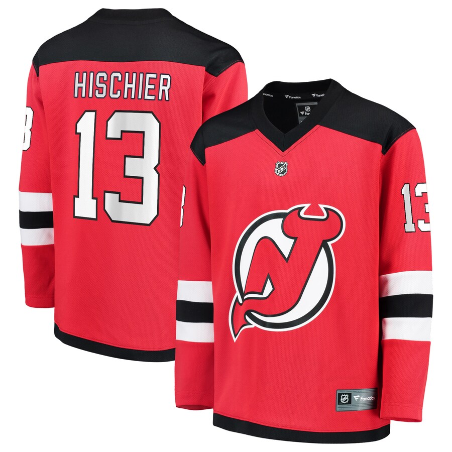 Youth New Jersey Devils Nico Hischier Fanatics Branded Red Replica Player Jersey - ujerseystore
