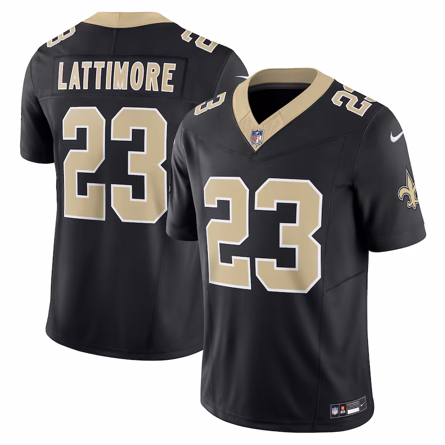 Men's New Orleans Saints Marshon Lattimore Nike Black Vapor F.U.S.E. Limited Jersey - ujerseystore