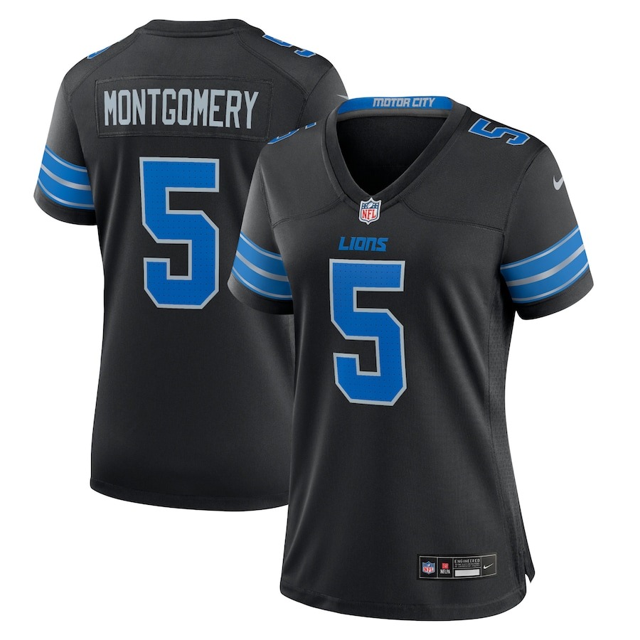 Women's Detroit Lions David Montgomery Nike Black 2nd Alternate Game Jersey - ujerseystore