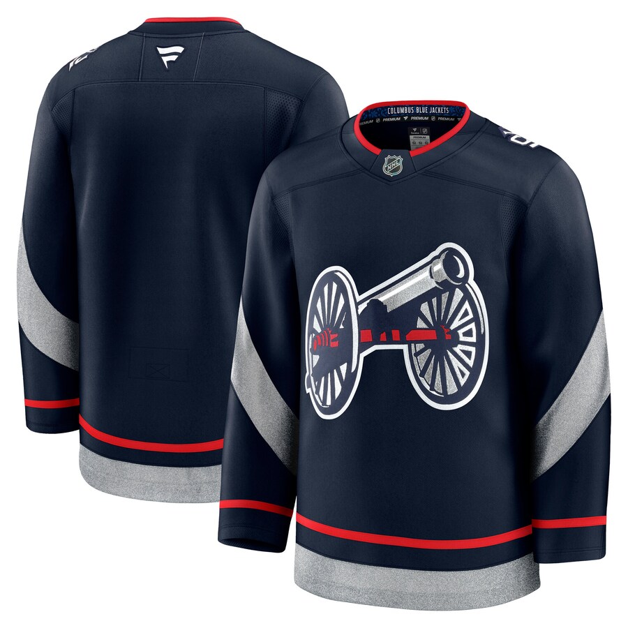 Men's Columbus Blue Jackets Fanatics Navy 2025 NHL Stadium Series Premium Jersey - ujerseystore