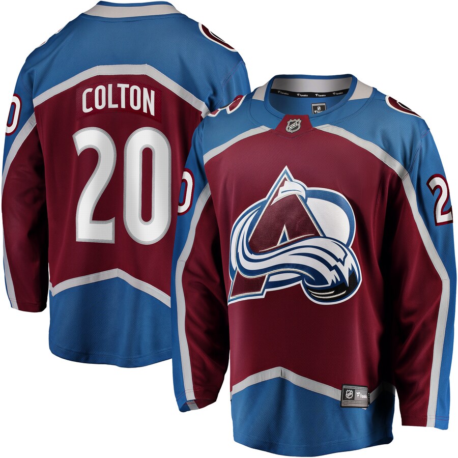 Men's Colorado Avalanche Ross Colton Fanatics Branded Maroon Home Breakaway Jersey - ujerseystore