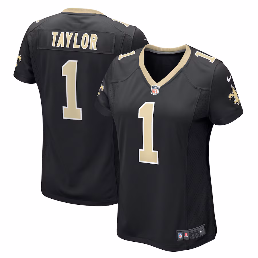 Women's New Orleans Saints Alontae Taylor Nike  Black Team Game Jersey - ujerseystore
