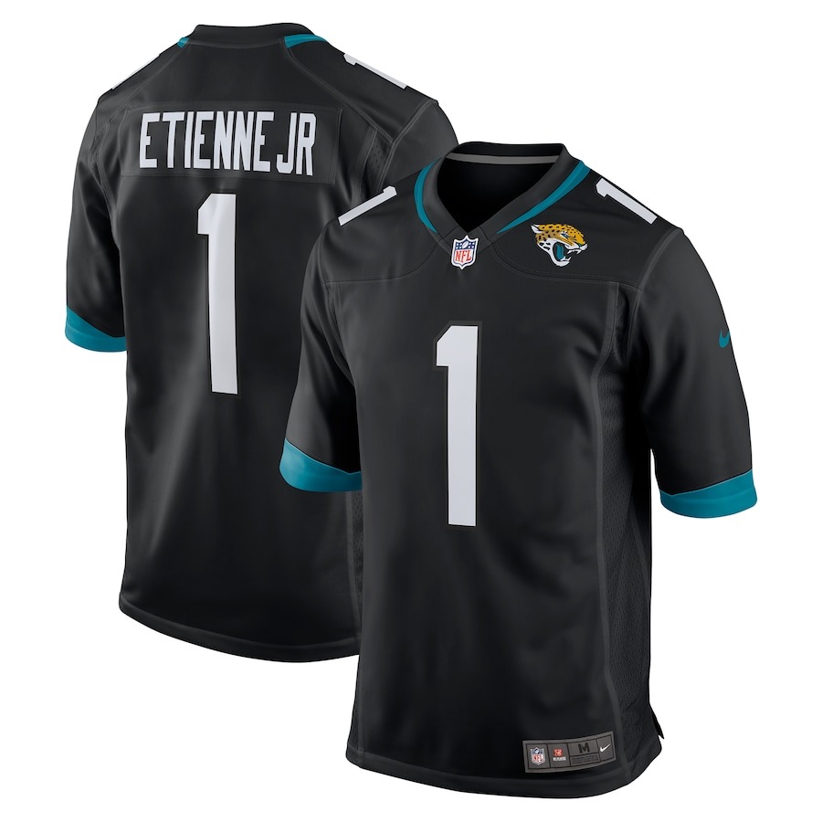 Men's Jacksonville Jaguars Travis Etienne Nike Black Game Jersey - ujerseystore