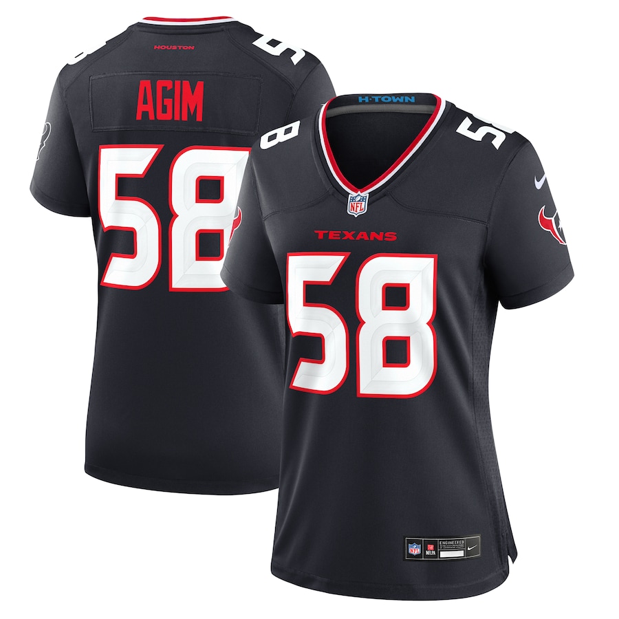 Women's Houston Texans McTelvin Agim Nike  Navy Team Game Jersey - ujerseystore